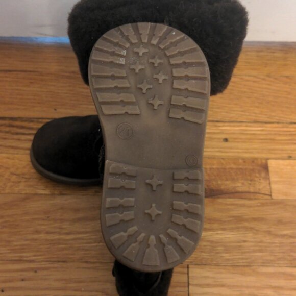 Moschino Chocolate Brown Suede Kids Boots size 21 approx 5.5 toddler luxury - Picture 4 of 7